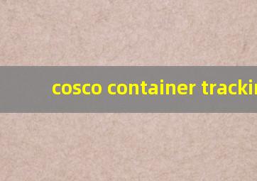 cosco container tracking